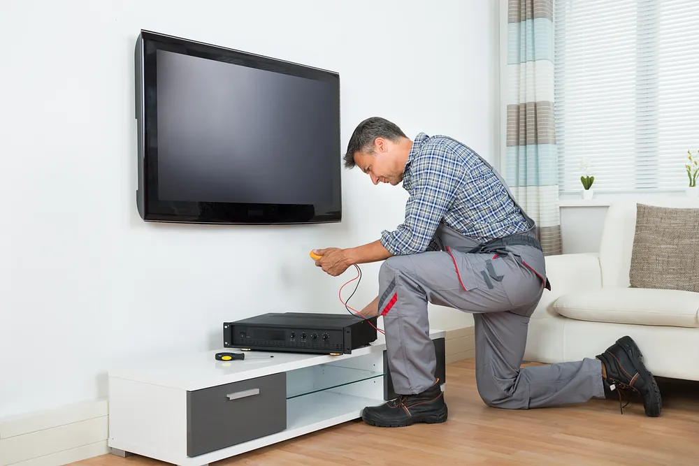 Sky box being repaired in Louth